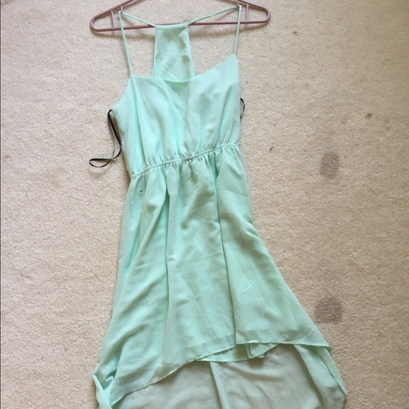 Light blue high low dress