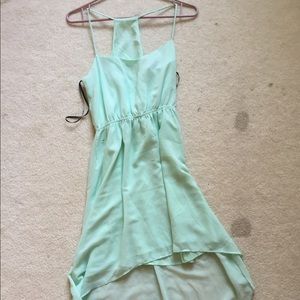 Light blue high low dress
