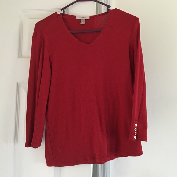 NWOT Roz and Ali red blouse size medium - Picture 1 of 1