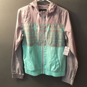 Mint/grey windbreaker