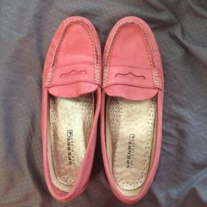 Pink Sperry Loafers