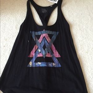 Black twisted back tank