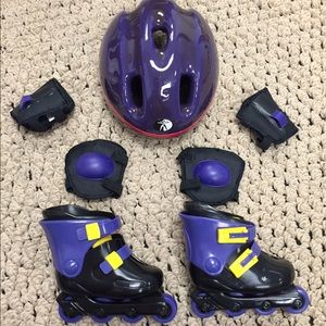 American girl rollerblade set