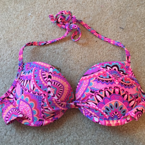 Colorful Target bikini top