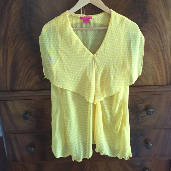 Precious Yellow Polka Dotted Top