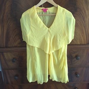 Precious Yellow Polka Dotted Top
