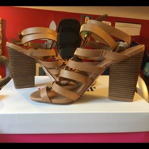 JUSTFAB gladiator wedges size 7.5