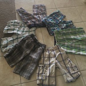 ****BUNDLE of 6**** BOYS PLAID SHORTS SIZE 8
