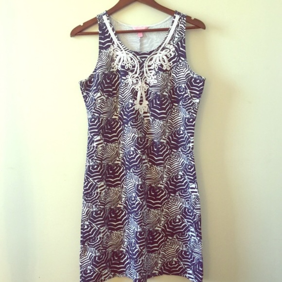 Lily Pulitzer Knitted Navy Blue Dress L