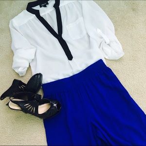 High-waisted palazzo pants