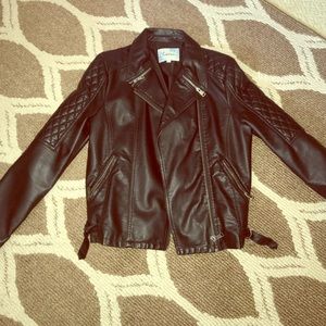 Black leather jacket
