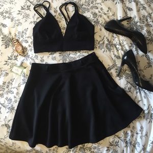 Black Circle/ Skater Skirt