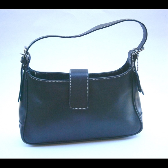 Coach Black Leather Hobo / Shoulder Satchel Bag