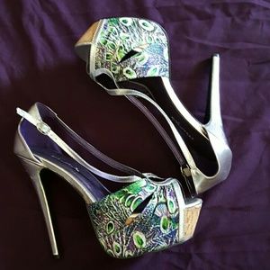 PEACOCK platform heels