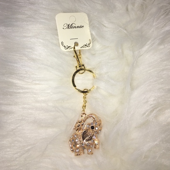 Gold Elephant keychain