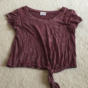 Red acid short sleeve shirt