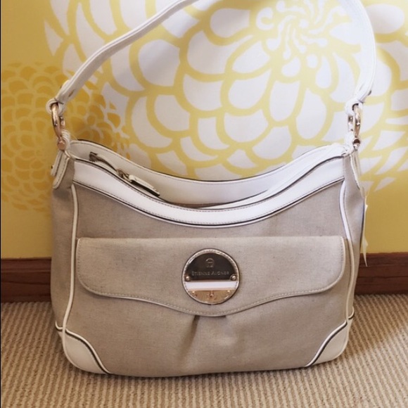 Etienne aigner white shoulder bag