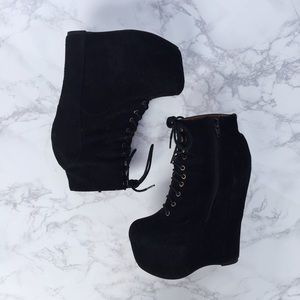 Jeffrey Campbell Suede Damsel Wedge Platform Boot
