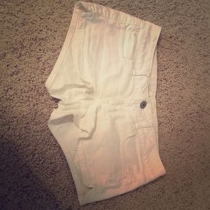 White jean shorts
