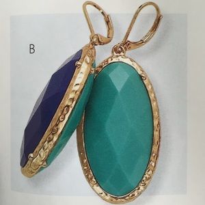 Earrings - reverse from cobalt to teal