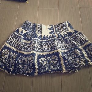 Tribal print cotton elastic skirt!