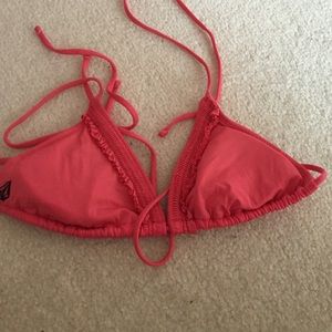 Pink fringe bikini top