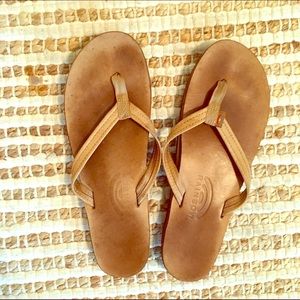 Rainbow flip flop sandals