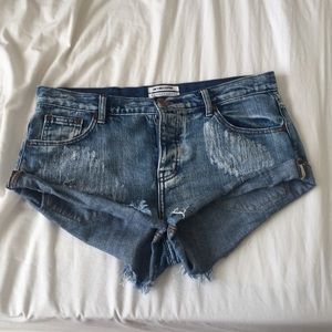 One Teaspoon Shorts - One Teaspoon Bandits. (Medium blue) One Teaspoon Shorts - One Teaspoon Bandits. (Medium blue)