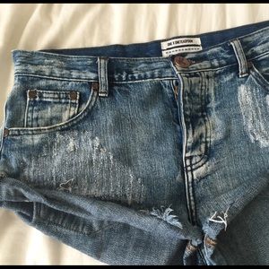 One Teaspoon Shorts - One Teaspoon Bandits. (Medium blue) One Teaspoon Shorts - One Teaspoon Bandits. (Medium blue)