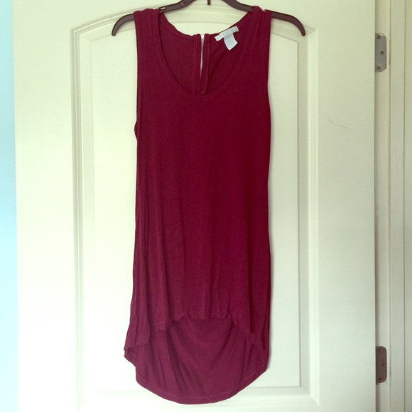Burgundy, long tank