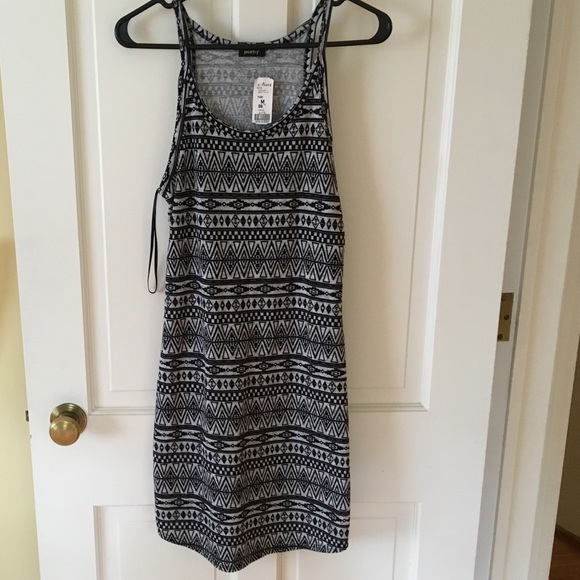 NWT Tribal print black and grey dress.