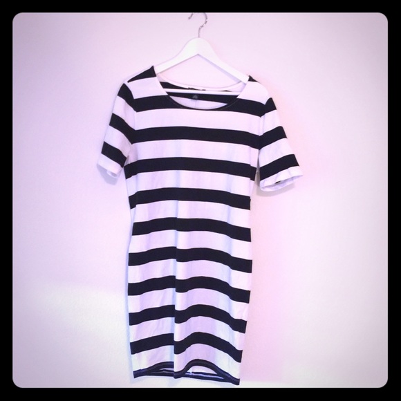 Striped Bodycon Dress - Plus Size