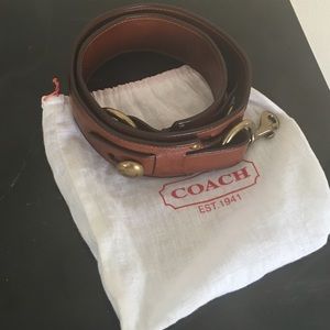 COACH cognac leather belt