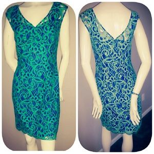 Lilly Pulitzer Blue and Green Lace Dress