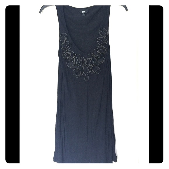 Black tank with gold zipper embellishment