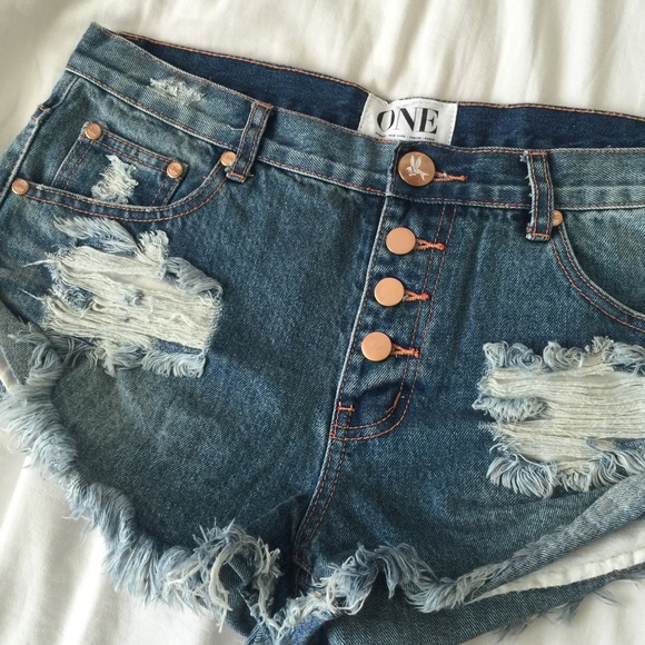 One Teaspoon Shorts - One Teaspoon Bandits w exposed buttons (copper) 27 One Teaspoon Shorts - One Teaspoon Bandits w exposed buttons (copper) 27