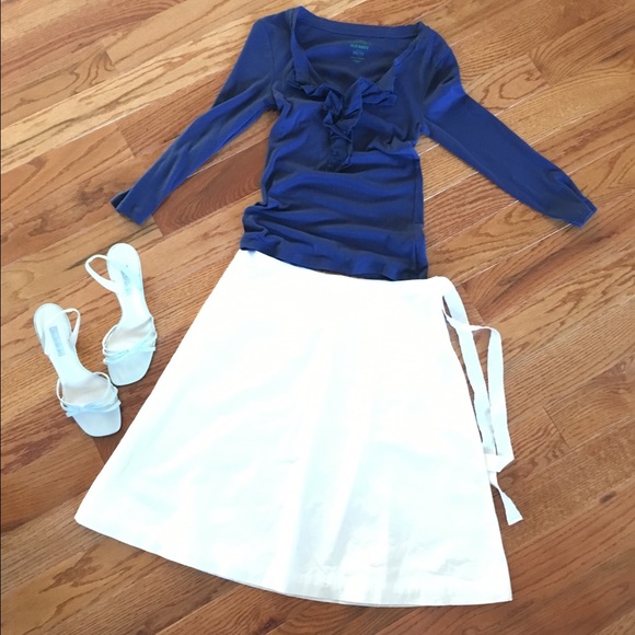 White cotton jcrew skirt