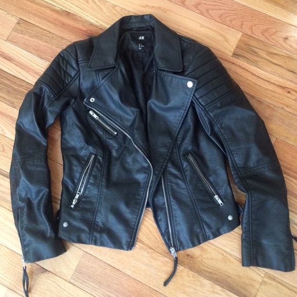 H&M faux leather motorcycle jacket