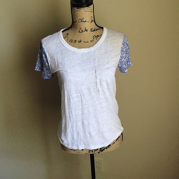 J. Crew Ditzy Floral Linen T-shirt