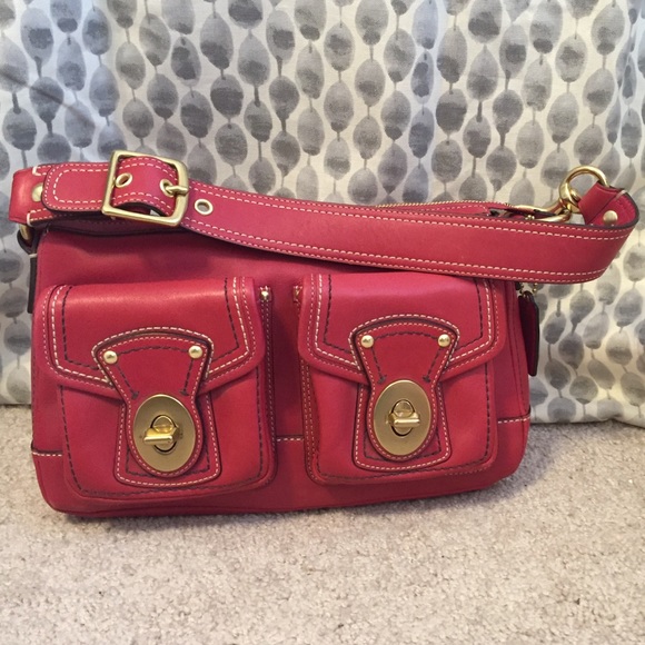 Coach Handbags - Coach legacy handbag. Raspberry/rose color.