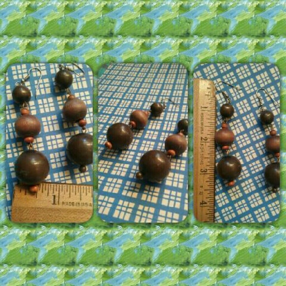🎁Wooden spherical earrings PRICE CUT