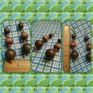 🎁Wooden spherical earrings PRICE CUT