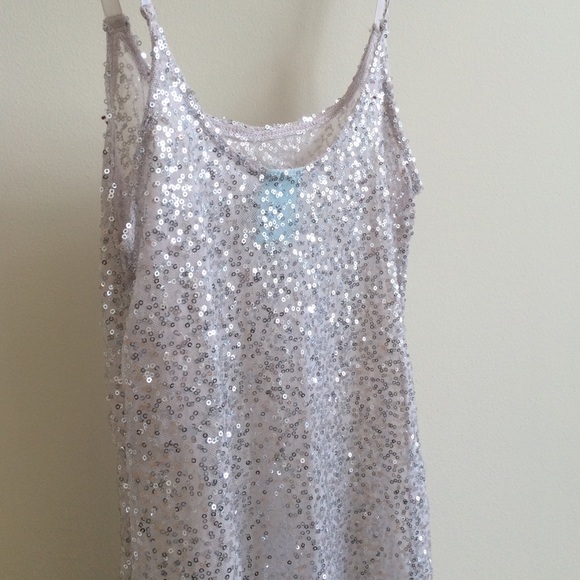 Sequined, Sheer Tank Top. Beautiful!