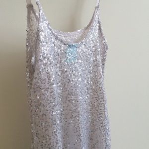 Sequined, Sheer Tank Top. Beautiful!