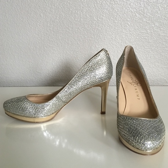 Ivanka Trump silver and gold pumps