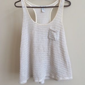American Rag- Crochet Off-White Tank Top