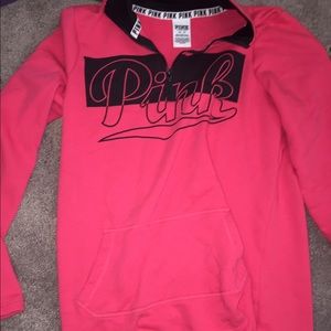 brand new pink half zip