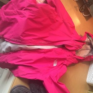 Pink north face wind breaker