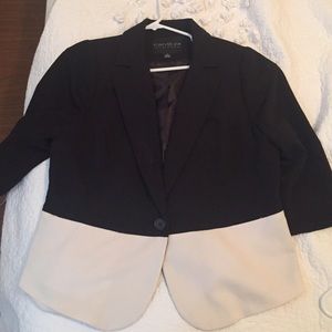 Black white blazer