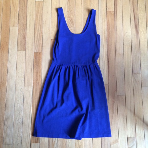 Jcrew royal blue button back dress